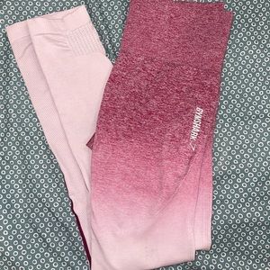 Gymshark Ombre Seamless Chalk Pink/Beet Leggings